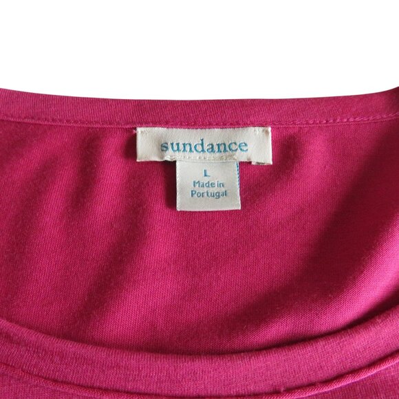 🎉🎉HP🎉🎉Sundance Living (Catalog) CAELYN TEE, Magenta, Size Large - EUC - Picture 10 of 13